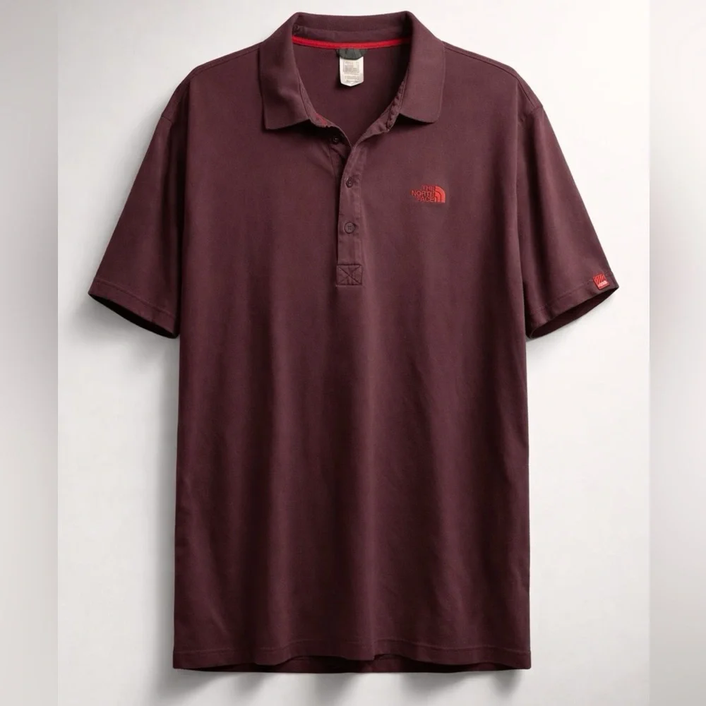 The North Face Men's Polo Shirt - Burgundy
